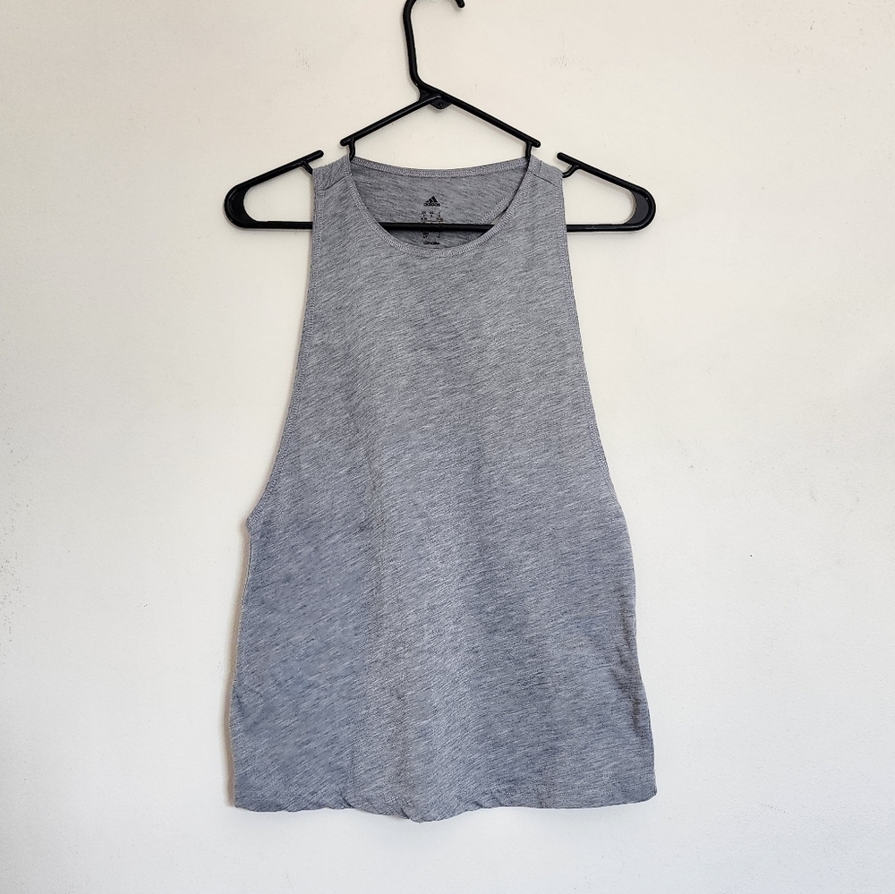 Adidas Womens Workout Tank in Gray size Small